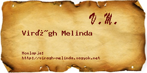 Virágh Melinda névjegykártya